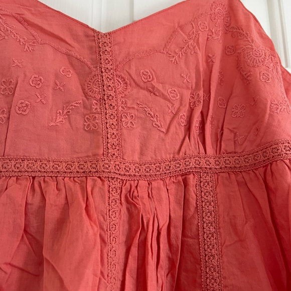 Double layer Maxi dress - Embroidered,   100% cotton - Picture 4 of 9